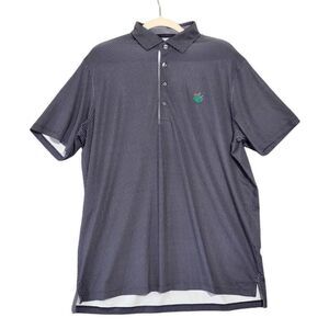 GREYSON Men's Short Sleeve Embroidered Logo Blue Dot Golf Polo Large